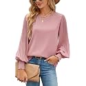 Aifer Womens Tops Dressy Casual Long Sleeve Shirts Chiffon Blouses
