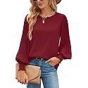 Aifer Womens Tops Dressy Casual Long Sleeve Shirts Chiffon Blouses