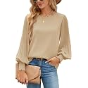 Aifer Womens Tops Dressy Casual Long Sleeve Shirts Chiffon Blouses