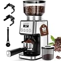 Aigostar Conical Burr Coffee Grinder Electric, Coffee Bean Grinders Automatic, Adjustable Burr Mill with 52 Precise Grind Setting, Burr Coffee Grinder for Espresso Drip Coffee and French Press, Black