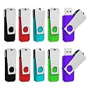 Aiibe 64GB Flash Drive 10 Pack 64 GB Thumb Drive Bulk USB Flash Drives 64GB USB 2.0 PenDrive Zip Drives 64G 64GB USB Drive Multipack