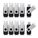 Aiibe 64GB Flash Drive 50 Pack USB Flash Drive 64GB USB Drive Bulk Thumb Drives USB 2.0 Memory Stick Zip Drive Multipack, Black