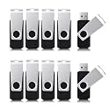 Aiibe 8GB Flash Drive 10 Pack 8GB USB Flash Drives Thumb Drive Bulk USB 2.0 Memory Stick USB Drive, Black