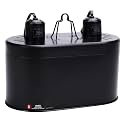 Aiicioo Dual Reptile Light Fixture 150W Double Dome UVB lamp Fixture Reptile Combo Deep Dome Lamp Fixture with Independent Switches for Reptile Terrarium and Tortoise Habitat