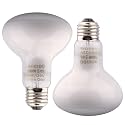 Aiicioo Reptile Basking Light Bulb - 100W Reptile Heat Lamp 2 Pack UVA Daylight Amphibians Basking Bulb for Bearded Dragon Turtle Hermit Crab Gecko Lizard Daylight