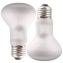 Aiicioo Reptile Basking Light Bulb - 50W Reptile Heat Lamp 2 Pack UVA Daylight Amphibians Basking Bulb for Bearded Dragon Turtle Hermit Crab Gecko Lizard Daylight