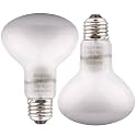 Aiicioo Reptile Basking Light Bulb - 75W Reptile Heat Lamp 2 Pack UVA Daylight Amphibians Basking Bulb for Bearded Dragon Turtle Hermit Crab Gecko Lizard Daylight