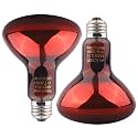 Aiicioo Reptile Red Night Light Bulb - 150W Reptile Heat Lamp Bulb Infrared Basking Spot Lamp for Bearded Dragon Lizard Turtle Hermit Crab Leopard Gecko Snake Chameleon Tank