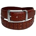 vinacreations AIIigator Belt Leather Strap Belts 1.5" Width Adjustment Removal Buckle Jean Dress Croc Handmade