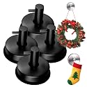 AIIONP 2026 New Suction Cup Hooks for Door Wreaths on Glass, Wreath Hangers for Front Door, No-Drill Hanging Towel Hooks for Inside Shower Bathroom Window Wall Mirrors (Matte Black, 4 PCS)