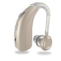Aika Rechargeable Sound Device for Seniors with Ergonomic Fit, Background Noise Reduction, and Quick Charging - Up to 40 Hours of Use (Beige, For Single Ear)