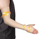 Ailaka Lymphedema Compression Arm Sleeve（Single） with Gauntlet for Men Women, 20-30 mmHg Medical Compression Arm Sleeve