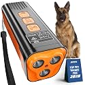 Dog Bark Deterrent Device, 3X Anti Barking Device for Dogs, 4 Training Modes 50 FT Range Indoors Outdoors Behavior Correct Safe Rechargeable Compact Bark Control for Dogs with Flashlight