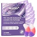 AILEORY Under Eye Patches (24 Pairs) - New Tri-Color Glitter Eye Mask