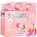 AILEORY Under Eye Patches (36 Pairs) - Tri-color Glitter Eye Gel Pads for Dark Circles, Puffy Eyes, Under eye Bags, Wrinkles | Natural Collagen Under Eye Mask Patches, Gel Under Eye Patches