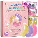 AILEORY Under Eye Patches for Dark Circles, Puffiness, Fine Lines, Eye Mask Set with Retinol, 24K Gold, Caffeine, Gel Mask for Birthday & Mothers Day Gifts, Skincare Gift for Women & Men, 24 Pairs