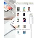 AILKIN Lightning to USB Cable Apple Certified (Mfi) Sync & Charge Cable for iPhone 13, 12,11, X, 8, 7, 6, 5, Ipad and iPod. Fast Charging Lightning Cable, (1.M) - White