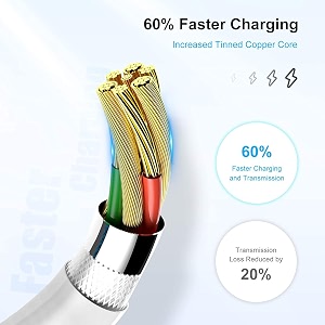 ailkin usb-c to usb-c braided 33 feet 1 meter fast charging type c cable for iphone 15 series and other usb-c devices tough and durable