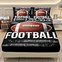 AILONEN American Football Fitted Sheet Set Twin XL Size, Ball Sports Theme Bedding Set for Kids Teens Adults,Rugby Games Bed Sheet Set,1 Fitted Sheet + 2 Pillowcases,3Pcs