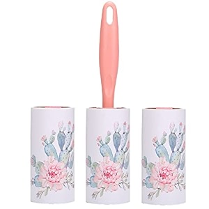 aimers lint remover for clothes sticky lint roller for clothes furniture wool fur coat car seats fabric dust cleaner pet hair remover with 1 handle 3 refills total 180 sheets cactus