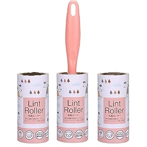 aimers lint remover for clothes sticky lint roller for clothes furniture wool fur coat car seats fabric dust cleaner pet hair remover with 1 handle 3 refills total 180 sheets orange daisy