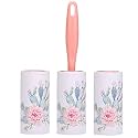 Aimers Lint Remover for Clothes Sticky Lint Roller for Clothes, Furniture, Wool, Fur, Coat, Car Seats, Fabric, Dust Cleaner, Pet Hair Remover with 1 Handle, 3 Refills Total 180 Sheets (Cactus)