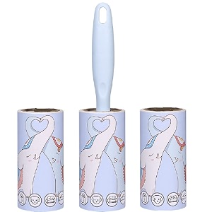 aimers lint roller for clothes extra sticky remover roller for cat dog pet hair clothes furniture carpet couch travel dust fur pick-up lint roll with 3 refills and 1 handles elephant