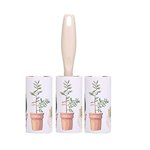 aimers lint rollers brush reusable extra sticky lint remover lint roller refills for dog amp cat hair clothes carpet furniture removal with 1 handles and 3 refiles plant