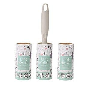aimers lint rollers pet hair lint remover for clothes refills extra sticky tape roller for dog hair removal clothes furniture carpet white daisy