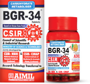 aimil bgr-34 carbohydrate metaboliser  herbal for endocrine health  diabetes control pack of 1