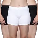 Aimly Cotton Stretchable Cycling Gym Yoga Above Knee Slip Shorts for Women Combo Pack of 3