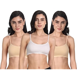 Aimly Womens Cotton Non-Padded Non-Wired Low Coverage