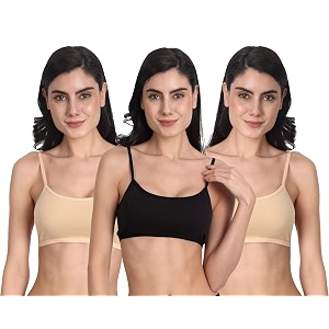 Aimly Womens Cotton Non-Padded Non-Wired Low Coverage