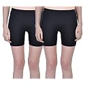 Aimly Women Cotton Stretchable Cycling Gym Yoga Knee-Length Slip Shorts Pack of 2