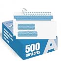 Aimoh #9 Double Window Security Envelopes, Self Seal Letter Size, 500 Ct