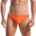 AIMPACT Solid Men's Swim Briefs Quick Dry Swimwear with Drawstring