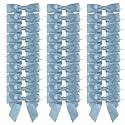 AIMUDI Dusty Blue Satin Ribbon Bows 3.5" Pre-Tied Twist Tie Bows for Treat Bags Gift Wrapping Cake Pop Goodie Bags Party Wedding Baby Shower Favor - 50 PCs