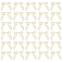 AIMUDI Ivory Satin Bows - 50 Counts, 2.5" x 2.5", Perfect for Gift Wrapping, Holiday Crafts, Wedding Favors, Baby Showers