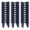 AIMUDI Navy Blue Satin Ribbon Twist Tie Bows - 3.5" Pretied Bows for Treat Bags, Cake Pops, Gift Wrapping, Wedding Favors, Baby Showers - 50 Counts
