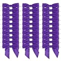 AIMUDI Purple Bows Christmas Decorations 3.5" Pre Tied Satin Ribbon Bow Premade Twist Tie Bows for Treat Bags Ribbon for Cake Pop Candy Apple Small Bow for Crafts Gift Wrapping Party Favor-50 Counts