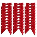 AIMUDI Red Satin Ribbon Twist Tie Bows 3.5" Pre-Tie Red Bows for Christmas Premade Gift Bows for Treat Bags Cake Pop Crafts Gift Bag Wedding Favors Goodies Bagging Party Decorations - 50 Counts