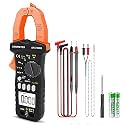 AIOMEST Digital Clamp Meter, TRMS 6000 Counts Multimeter NCV Tester for AC/DC Voltage Current Capacitance Temp Frequency Resistance Measuring with Backlit AI-7200B