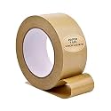 AIPL Brown Kraft Paper Tape 2 Inches x 50 Meter Writable Non-Coated Surface for Sealing and Packaging Use Eco-Friendly and Recyclable Easy-to-Tear (Non-Printed)