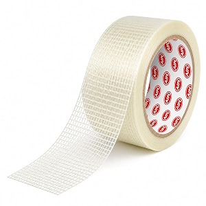 aipl cross filament strapping tape 1 roll 2 inch x 50 meter heavy duty transparent reinforced fiberglass tape