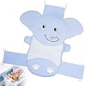 AIR&amp;TREE Baby Bath Seat Support Net, Quick Drying, Adjustable, Comfortable, Non-Slip, Infant Bathtub Sling Shower Mesh for a Tub, with Safety Support Corners (Blue)