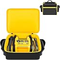 Air Compressor Bag Case Compatible with DEWALT 20V MAX Tire Inflator DCC020IB, Cordless Tools Storage Holder Organizer with Pocket for Battery Pack and Charging Kit -Inner Yellow (Box Only)