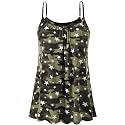 Air Curvey Camisole for Women Bulid in Bra Casual Flowy Cami Adjustable Spaghetti Strap Tank Top Pleated Loose Fit S-XXXXL