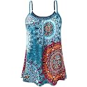 Air Curvey Camisole for Women Bulid in Bra Casual Flowy Cami Adjustable Spaghetti Strap Tank Top Pleated Loose Fit S-XXXXL