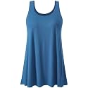 Air Curvey Tank Tops for Women Build in Bra Casual Flowy Tank Pleated Loose Fit S-XXXXL