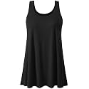Air Curvey Tank Tops for Women Build in Bra Casual Flowy Tank Pleated Loose Fit S-XXXXL